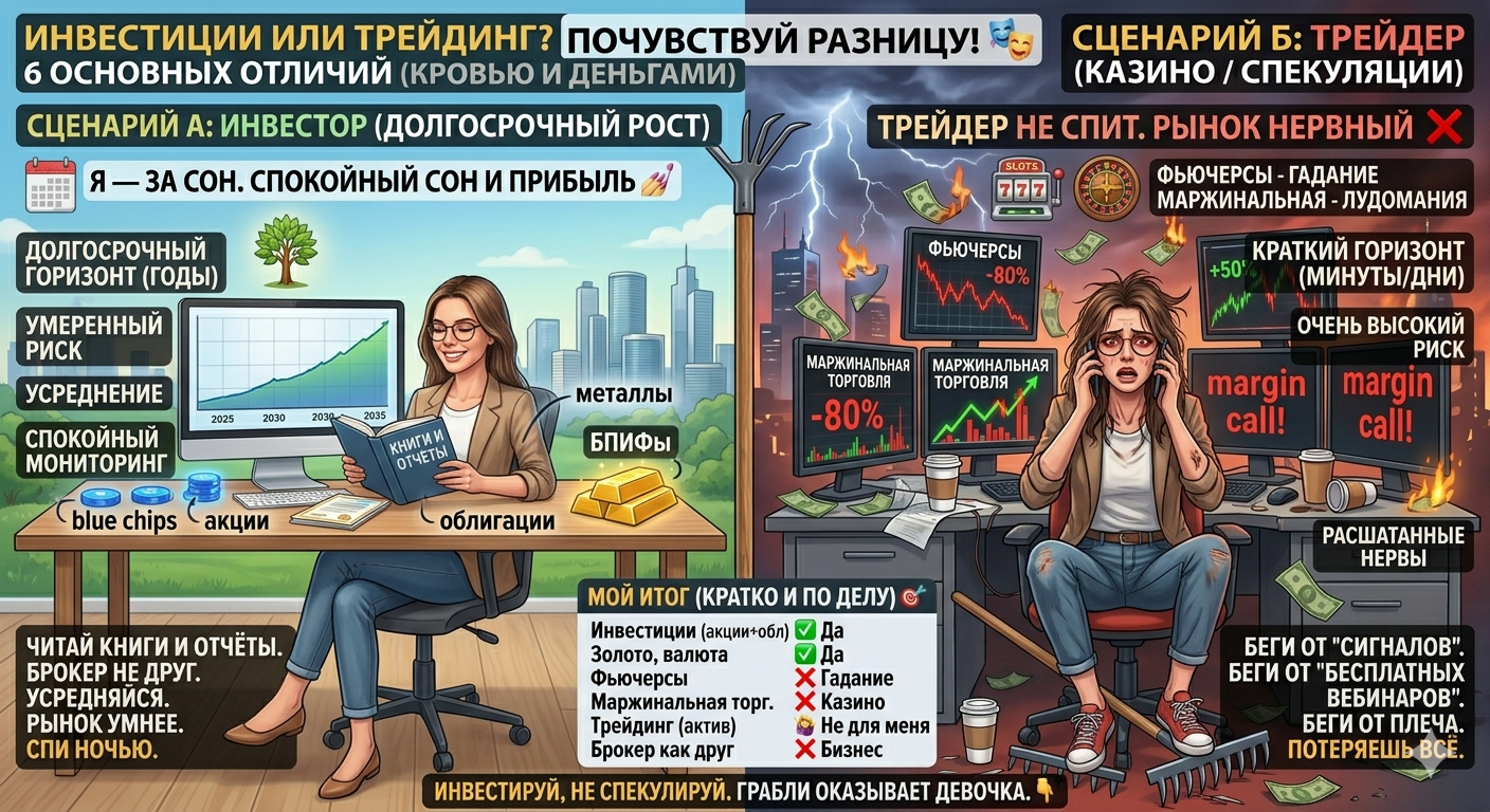 Инвестиции VS трейдинг